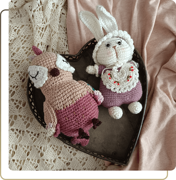 horgolt figurák ajándékba